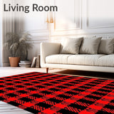 Festive Buffalo Check Welcome Holiday Entryway(Black)