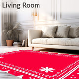 Edge Whimsy Featuring Playful Dotted Florals(Red)