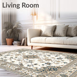 Elegant Beige Area Classic Oriental Design(Beige)