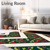 Elegant Chevron Design with Holly Berry Inspired Highlights(Green)