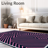 Sophisticated Herringbone with Clean Bordered Lines (Pink)