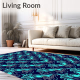 Elegant Swirl Trellis Abstract Vintage Inspired (Blue)