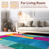 Ultra Soft Area Rug, Non Slip, Stain Resistant, Washable Area Rugs for Living Room, Bedroom, Pool Entrance Doormat Style-5(Yellow)