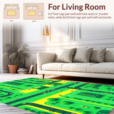 Vibrant Urban Landscape Motif(Green)