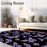 Enchanted Moth Wings Abstract with Mystical Floral Design (Black)