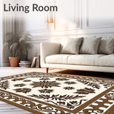 Vintage Botanical Acanthus Leaf Medallion Tapestry(Brown)