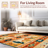 Contemporary Southwestern Rug Desert Bloom(Orange)