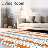 Urban Interlocking Tiled Blocks Artistic(Orange)