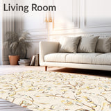 Enchanted Garden Blooming Vines Delicate Interwoven Tapestry(Ivory)