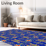 Cheerful Tinsel Trail with Interlocking Starbursts and Sparkling(Blue)