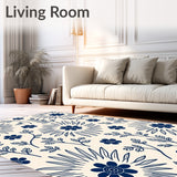 Botanical Garden Artistic Blossoms Contemporary Decorative Motif(Beige)