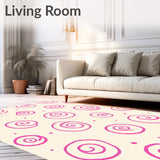 Zen Inspired Reiki Motif with Interlocking Spirals and Minimalist Dots (Pink)