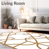 Modern Lattice Grid with Subtle Two Tone Interlocking Motifs(Brown)
