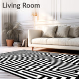 Modern Maze Abstract Op Art Design (Black)