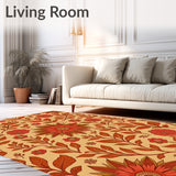 Mystical Garden Blossom Enchanted Foliage Artistic Dreamscape(Beige)