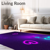 Abstract Gaming Symbol with Cosmic Nebula Background Effects (Purple)