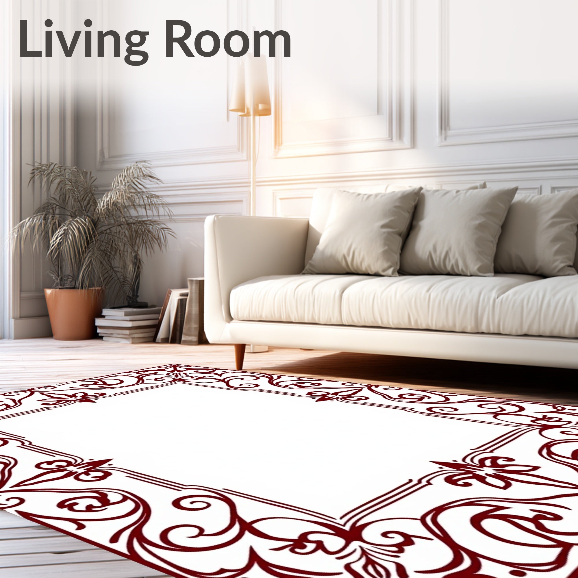 Artisan Scrollwork Vine with Stylized Petal Motif (Brown) - ODIKA