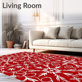 Nordic Starburst Featuring Holiday Branch Silhouettes(Red)