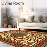 Autumn Harvest Medallion with Intricate Botanical Motifs(Beige)