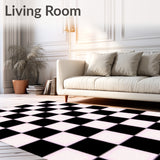 Rustic Buffalo Check Plaid with Bold Contrast Patterned Entry(Black)