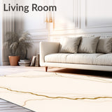 Sophisticated Crystalline Alabaster Flowing Delicate Artistic Motif (Beige)