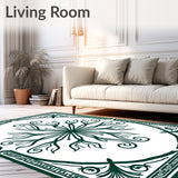 Sunburst Scrollwork with Fluid Interlocking Arcs (Green) - ODIKA