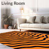 Exotic Jungle Stripes Decorative Floor Covering(Orange)