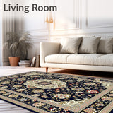 Vintage Floral Medallion Traditional(Black)