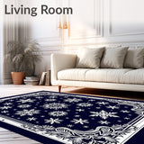 Festive Snowflake Holiday Semi Circle Entrance Welcome(Blue)