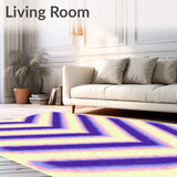 Lavender Ombre Chevron with Gradient Transitions(Purple)