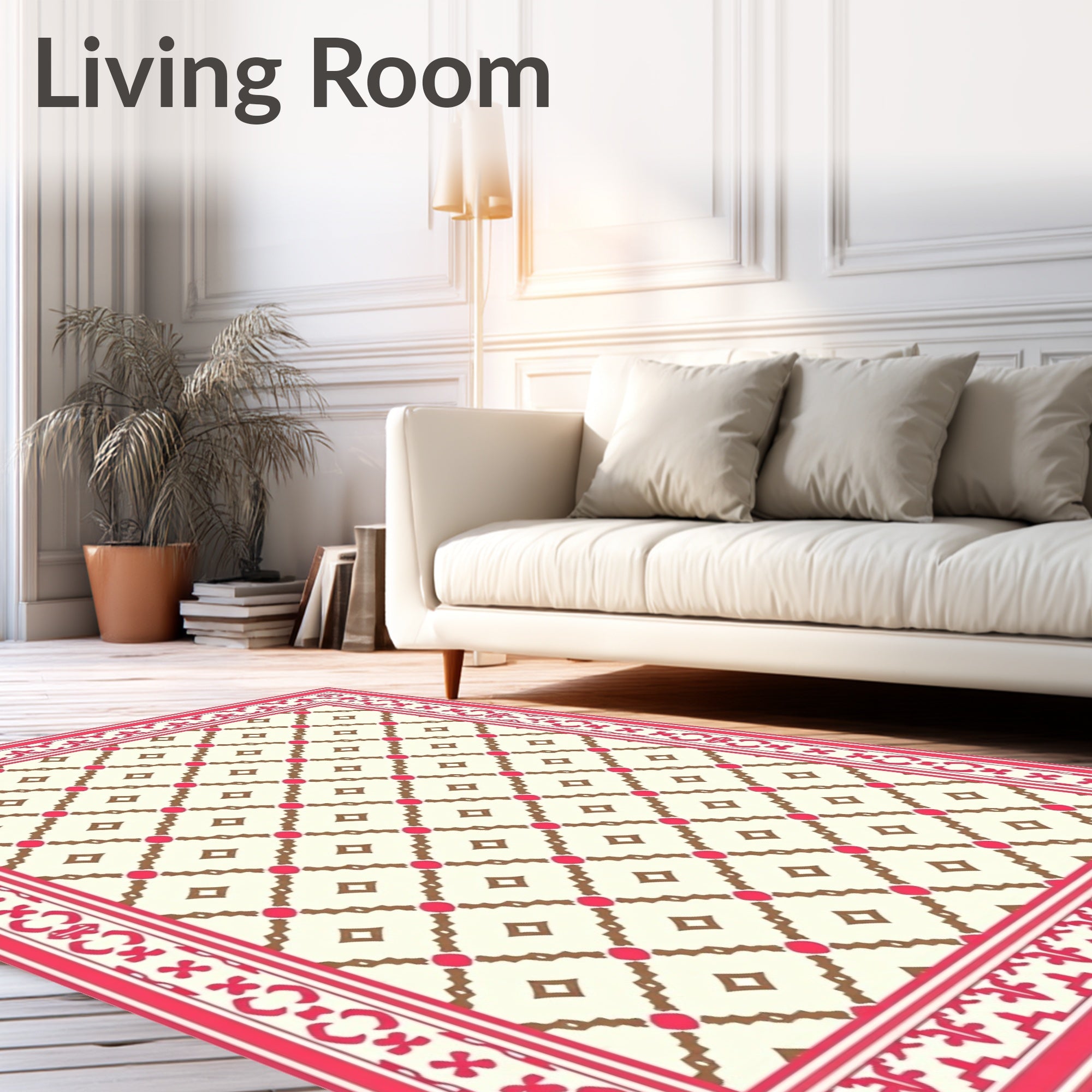 Interlocking Lattice With Trellis Motif (Pink) - ODIKA