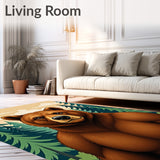 Wilderness Portrait Accent Decorative Floor(Brown)