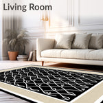 Elegant Bordered Lattice Mosaic Contemporary Aesthetic (Black) - ODIKA