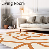 Contemporary Interlocking Mosaic with Muted Earthy Palette(Brown)