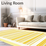 Cozy Small Animal Habitat with Simple Stripe(Yellow)