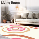 Modern Artistic Concentric Ring Boho Stylish Accent Decoration(Pink)