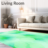 Abstract Watercolor Burst with Flowing Gradient Waves(Green)