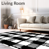 Buffalo Farmhouse Doormat Rustic Entrance Welcome(Black)