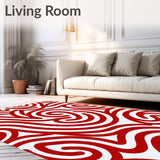 Cane Stripe Swirl Festive Holiday Decorative Pathway(Red)
