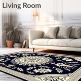 Vintage Medallion Artistry Tapestry Classic Heirloom Treasure(Blue)