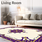 Motif with Interlocking Scrollwork and Petal Detailing(Purple)