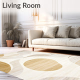 Heritage Weave Beige Contemporary Abstract with Artistic(Beige)