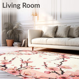 Elegant Cherry Blossom Bath With Floral Design For Shower Space(Pink)