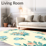 Vintage Floral Bouquet Tapestry Style European Heritage(Beige)