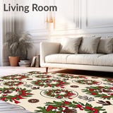 Enchanted Forest Wreath Seasonal Floor Covering(Green)