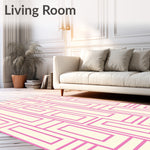 Elegant Pocket Featuring Interlocking Abstract Shapes (Pink) - ODIKA