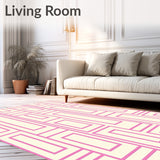 Elegant Pocket Featuring Interlocking Abstract Shapes (Pink) - ODIKA