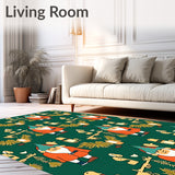 Cabin Gnome Frosty Morning Design Anti Slip Welcome(Green)