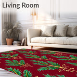 Holiday Celebration Featuring Ornamental Pine Branch(Red)