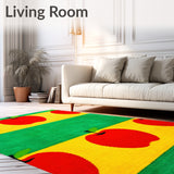 Red Apple Graphic and Multicolor Abstract Accents(Green)